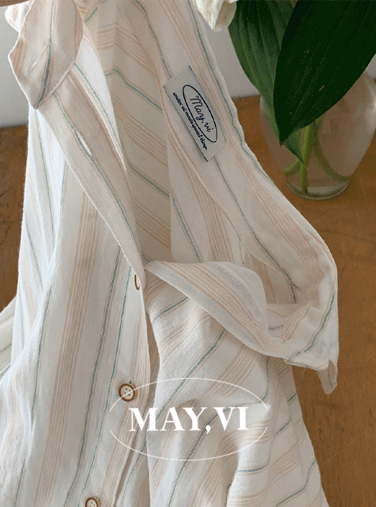 [Mayvi] Aug stripe shirts (2 color)