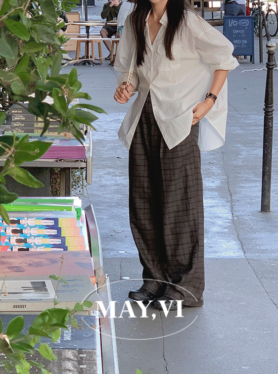 [Mayvi] Dex check slacks (2 color)