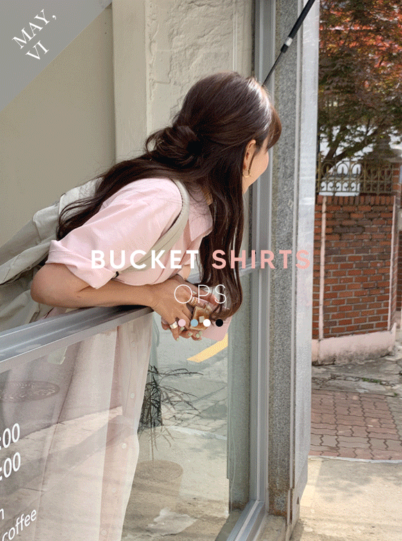 [Mayvi] Bucket shirts ops (4 color)