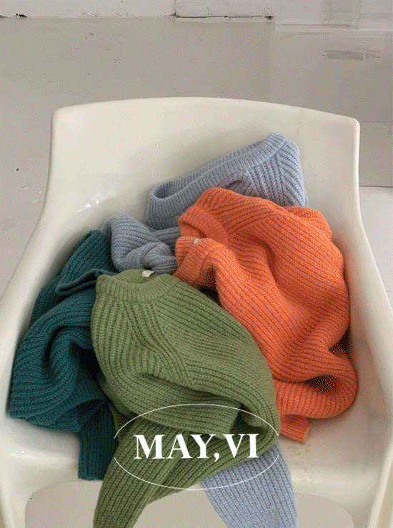 [Mayvi] Bonjour knit (4 color), 울 30% 알파카 5%