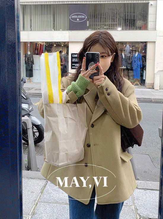 [Mayvi] Mone 코트자켓 (2 color), 메리노 울 90%