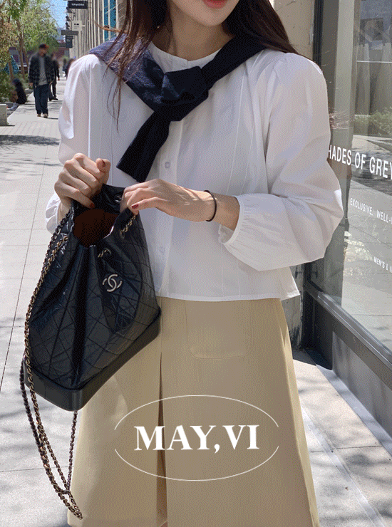 [Mayvi] Koy 크롭 blouse (3 color), 텐셀 65%