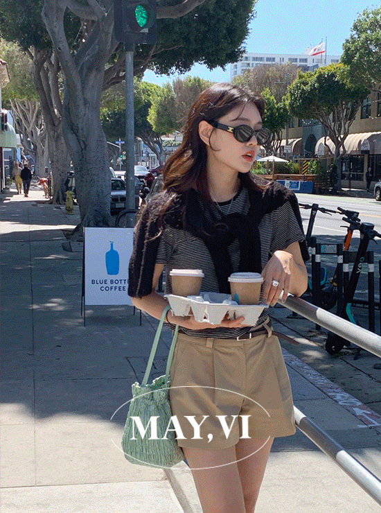[Mayvi] Yumi stripe tee (4 color)