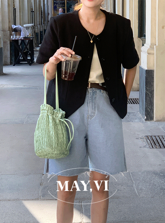 [Mayvi] Petal tweed jacket (2 color)