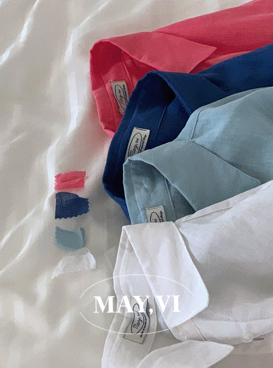 [Mayvi] Blow linen shirts (4 color), 린넨 55%