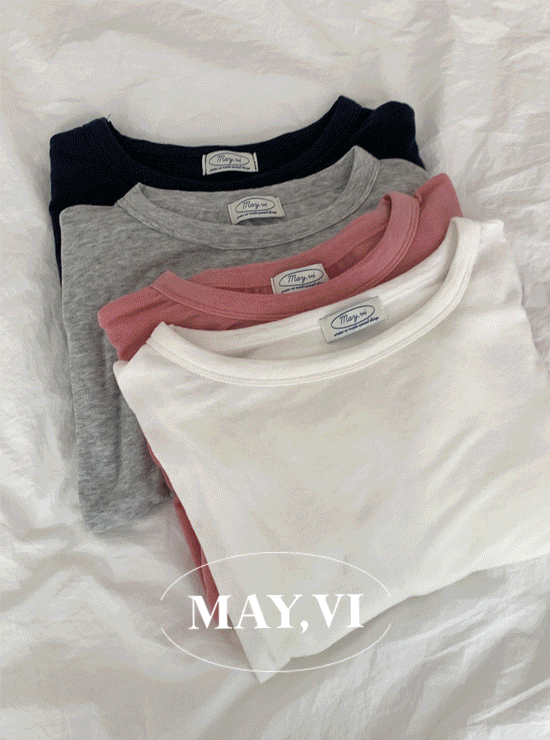 [Mayvi] Dewy 맨투맨 티셔츠 (4 color)