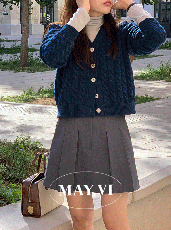 [Mayvi] Lat&#039;z twist cardigan (3 color), 메리노울 50%