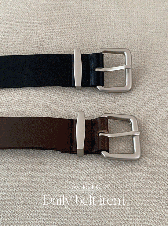 헤든렘 belt (2 color), 소가죽 100%