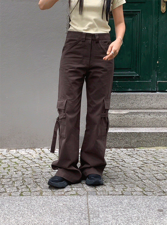 블록 스트랩 카고 pants (2 color)