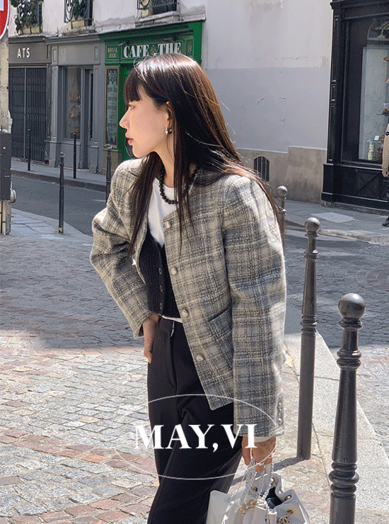 [Mayvi/limited] Roven 아브라함 트위드 자켓 (2 color), 퓨어울 100% 울 65%