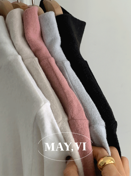 [Mayvi] Comfy 앙고라 폴라 티셔츠 (5 color), 앙고라 3%